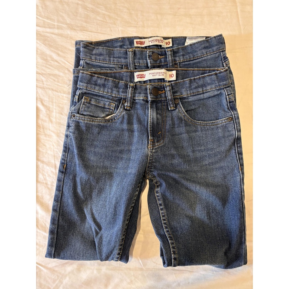 Levi's 511 Performance Slim Jeans Boys 10 25x26 Blue Stretch Denim Youth LOT